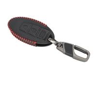 MEXWLOP 3 Button Car Key Fob, for NISSAN, for X-TRAIL, Rogue Tiida Pulsar Versa Juke Cube Leaf Keychain Keyring Remote Leather Shell Cover Case Skin Holder Car Key Cover