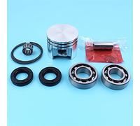 MEXWLOP 38mm Piston Pin Rings Circlips Kit W Crank Bearings Oil Seal, for, MS180 018 MS 180 Chainsaw W Needle Bearing Replace Part Chainsaw Piston Kit