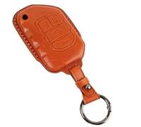 MEXWLOP 4 Button Car Key Fob, for Jeep, Wrangler 2018-2023 Leather, for Smart, Ring Chain Cover Case Protector Shell Car Key Cover