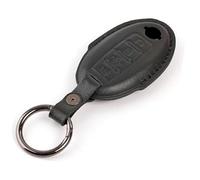 MEXWLOP 4 Button Car Key Fob, for NISSAN, Frontier Kicks Altima Maxima, for Murano, Pathfinder Leather Ring Remote Case Cover Protector Car Key Cover