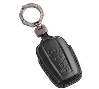 MEXWLOP 4 Button Car Key Fob, for Toyota, Camry, for Corolla, for RAV4, Avalon Camry Highlander Leather Remote Chain Ring Case Car Key Cover