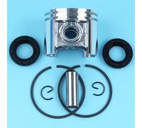 MEXWLOP 42.5mm Piston 10mm Finger Pin Rings Oil Seals Kit, for, 025 MS250 MS 250 Chainsaw Parts 11230302000 96380031581 Chainsaw Piston Kit