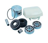 MEXWLOP 44mm Piston Ring Pin Oil Seal Crank Ball Bearing Air Filter, for, for Husqvarna, Chainsaw 350 351 345E 340, for, for JONSERED, CS 2150 Chain Saw Chainsaw Piston Kit