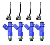 MEXWLOP 4pcs Fuel Injector with Plugs, for Acura, 07-12, for Civic, Integra RSX K20 K24 B16 B18 410cc 16450RWCA01 16450-RWC-A01 Engine Fuel Injector