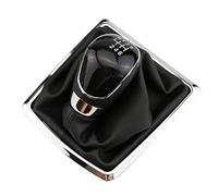 MEXWLOP 5 6 Speed Manual Gears Knob Gear Head Shift Knob with Pu Leather Boot for, for Focus, 2 MK2 2004-2012 MT Parts Gear Shift Knob(Black 6speed)