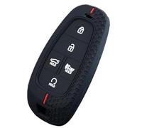 MEXWLOP 5 Button Car Key Fob, for Hyundai, Sonata Cruz Tucson Santa Fe 2021 2020 Silicone Remote Cover Shell Case Key Chain Ring Protector Car Key Cover