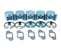 MEXWLOP 5 Set 42.5mm Piston Pin Finger Rings Needel Bearing Muffler Gaskets, for, MS250 025 Chainsaw Replace 1123 030 2011 16 Chainsaw Piston Kit