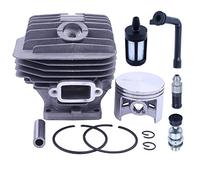 MEXWLOP 52mm Cylinder Piston Kit, for 046 MS460 Chainsaw Replacement Parts W Decompression Valve Fuel Oil Line Filter 1128 120 1217 Chainsaw Piston Kit