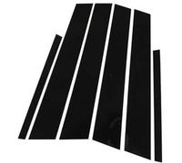 MEXWLOP 6 Pcs Car Door Window Pillar Post Cover Trim, for VW, for Golf, 2009-2023,B-Carbon Fiber Look Car Window Trim Cover(BLACK A-black)