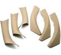MEXWLOP 6pcs Car Inner Handle Interior Door Panel Pull Trim Cover, for, 3 Series E90 E91 316 318 320 325 328i 330 335 2005, for2012 Auto Door Panel Decoration Overlay(Black RHD Beige)