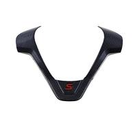 MEXWLOP ABS Steering Wheel Trim Sequins Stickers, For Ford, For Ecosport 2013-2016, For Fiesta 2012-2016 Steering wheel sticker(Carbon red)