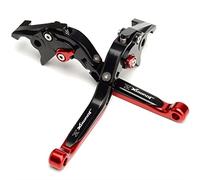 MEXWLOP Arrival Motorcycle Parts Brakes CNC Adjustable Foldable Brake Clutch Levers, for SYM JOYMAX Z 300 2019 Z300 Motorcycle Brake Lever(Black red)