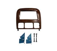 MEXWLOP Audio Fascia, for Benz, S CLASS W220 1998-2005 Double Din Radio DVD Stereo Panel Dash Kit Installation Refit Frame Adapter Wooden Car Audio Trim