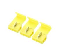 MEXWLOP Auto Line Connector T Shape Wire Cable Connectors Terminals Crimp Splitter Car Audio Kit Quick Connection Clip Wire Tailgate Cable(Yellow,20PCS)