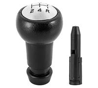 MEXWLOP Automotive 5 Speed Manual Gear Shifter Knob Lever Stick Adapter, for Citroen, C2 C3 C5 C4L, for Peugeot, 206 306 307 308 406 605 Gear Shift Knob(Black with Adapter)