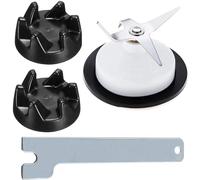 MEXWLOP Blender Replacement Parts, for KitchenAid, 4 Leaf Blender Blade and Blender Coupler with Spanner Blender Blade Lid