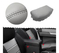 MEXWLOP Car Accessories Interior Center Console Lid Armrest Box Leather Cover Sticker Trim, for DODGE, Nitro 2007 2008 2009 2010 2011 Gray Car Armrest Cover
