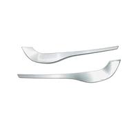 MEXWLOP Car Chrome Silver Front Fog Light Lamp Cover Trim Bumper Molding Garnish Eyebrow Eyelid, for Mazda, CX5 CX-5 2017-2019 Fog Light Trim