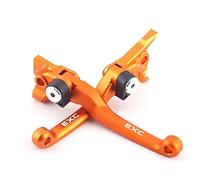 MEXWLOP CNC Pivot Brake Clutch Levers, for EXC 250 300 350 400 450 500 505 525 XC-W SX Motorcycle Accessories Dirt Pit Bike Off-Road Motorcycle Brake Lever(EXC Logo)