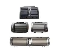 MEXWLOP Dashboard Dark Silver Air Conditioning Vent Outlet Grill, for VW, for Passat, B5.5 2006 2007 2009 2010, for Skoda, for Superb 1 3U 2002-2008 Car Air Vent Grille(BLACK 4PCS-1 Set)