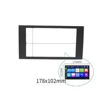 MEXWLOP Double Din Fascia, for Ford, for Focus, II 2005+ C Max + S 2006+ Fusion + Transit +, for Fiesta, III 2006-2008 Stereo Panel Dash Mount Install Trim Kit Refit Frame Car Audio Trim(178X102mm)