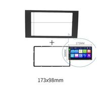 MEXWLOP Double Din Fascia, for Ford, for Focus, II 2005+ C Max + S 2006+ Fusion + Transit +, for Fiesta, III 2006-2008 Stereo Panel Dash Mount Install Trim Kit Refit Frame Car Audio Trim(173X98mm)