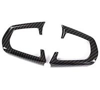 MEXWLOP , for BMW, 5 Series G30 G38 2018, Carbon Fiber Style Car Steering Wheel Buttons Frame Cover Trim ABS 2pcs Interior Decals Steering Wheel Trim Sticker(Carbon Fiber Black)