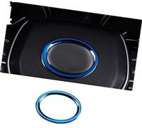 MEXWLOP , for Camry XV70 2018 2019 2020, Stainless Steel Car Steering Wheel Trim Circle Cover Sticker Interior Moulding Steering Wheel Trim Sticker(BLACK B Blue)