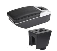 MEXWLOP For Chevrolet, for Aveo T200 T250 T255 Car Armrest Box Center Console Storage Box Rotatable Accessories Car Accessories Car Armrest(BLACK A2 Black Line No Usb)