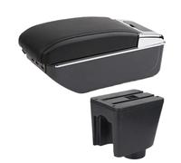 MEXWLOP For Chevrolet, for Aveo T200 T250 T255 Car Armrest Box Center Console Storage Box Rotatable Accessories Car Accessories Car Armrest(BLACK C2 Black Line 7usb)