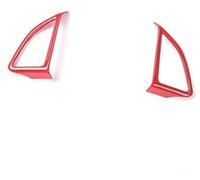 MEXWLOP , for Chevrolet, for Camaro, 2017 Up, ABS Car Interior Steering Wheel Decoration Cover Trim Stickers Car Accessories Styling Steering Wheel Trim Sticker(Red 2 pc)