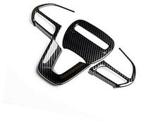 MEXWLOP , for DODGE, Challenger Charger 2015+, 4PCS Set Auto Steering Wheel Carbon Fiber Cover Decoration Stickers Car Styling Accessories Steering Wheel Trim Sticker