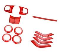 MEXWLOP, for Jeep, Wrangler 2011+, Car Steering Wheel Trim Air Condition Vent Cover Interior Decoration Accessories Sticker Styling Steering Wheel Trim Sticker