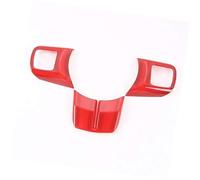 MEXWLOP , for Jeep, Wrangler,for Patriot,for Compass,for Cherokee 2011 Up, ABS Car Interior Steering Wheel Decoration Cover Stickers Steering Wheel Trim Sticker(Red)