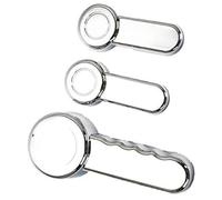 MEXWLOP , for Jeep, Wrangler J K 2011 Up, Left Hand Drive ABS Car Interior, for Seat, Chair Adjustment Decoration Cover Stickers Car Styling Steering Wheel Trim Sticker(Chrome)