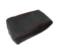 MEXWLOP For Lexus, GS300 GS400 GS430 1999 2000 2001 2002 2003 2004 Microfiber Leather Center Control Lid Armrest Box Cover Sticker Trim Car Armrest Cover(Black-red line)