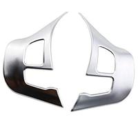 MEXWLOP , for Peugeot, 2008 2014 2015 2016 2017, ABS Chrome Car Styling Steering Wheel Protection Trim Sticker Accessories Steering Wheel Trim Sticker(BLACK Matte Style)