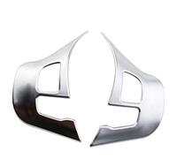 MEXWLOP , for Peugeot, 2008 2014 2015 2016 2017, Auto ABS Chrome Car Styling Steering Wheel Protection Trim Sticker Accessories Steering Wheel Trim Sticker(BLACK Matte Style)