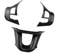 MEXWLOP , for Peugeot, 308 2014 2015 2016 2017, Car Steering Wheel Sticker Car Steering Wheel Decorative Cap Sticker Accessories Trim Steering Wheel Trim Sticker(Carbon Black)