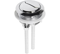 MEXWLOP For Spares2go Toilet Dual Flush Button 48Mm Wc Cistern Chrome | Plated 110Mm