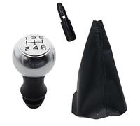 MEXWLOP Gear Knob, for Peugeot, 307 308 106 107 205 206 306 406, for Citroen, for Picasso C1 C2 C4 C5 Leather Gear Shift Knob Gaiter Boot Cover Case Gear Shift Knob(Black K0029)
