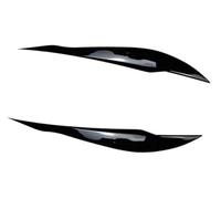 MEXWLOP Headlight Eyebrow, for 3, for Series F30 F31 318i 320i 2012-2017 2018 Car Eyelids Lids Auto Headlight Lamp Eyebrows Cover Trim Stickers ABS Headlight Eyebrow(BLACK Glossy Black)
