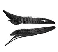 MEXWLOP Headlight Eyebrow, for Mazda, for RX8 2004 2005 2006 2007 Front Headlamp Eyebrow Fiber Glass Matt Primer Headlights Eyebrows Eyelids Stickers Headlight Eyebrow(BLACK Carbon fiber)