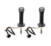MEXWLOP Heavy Duty Aluminum Excavator Joystick Handles 3 Button Control for Dx Eries Construction Machinery Excavator Handle Dust Cover(Grey)