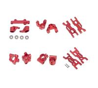 MEXWLOP Kit Steering Knuckle Suspension Arm Set, for Losi 1/18 Mini-T 2.0 2WD RC Truck Suspension Arm(Red)
