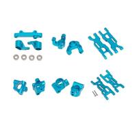 MEXWLOP Kit Steering Knuckle Suspension Arm Set, for Losi 1/18 Mini-T 2.0 2WD RC Truck Suspension Arm(Blue)