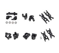 MEXWLOP Kit Steering Knuckle Suspension Arm Set, for Losi 1/18 Mini-T 2.0 2WD RC Truck Suspension Arm(Black)