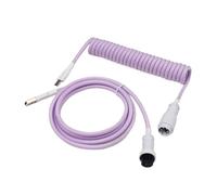 MEXWLOP LANO Custom Paracord Coiled Mechanical Keyboard Type C Data Spring Cable GX16 Aviator Coil Spiral Usb C Gaming Coiled Cable Tailgate Cable(Newest 5)