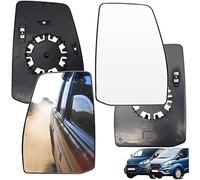 MEXWLOP Leftamp;Right Wing Mirror Glass Convex, for Ford, Transit Custom 2012 2013 2014 2015 2016 2017 2018 2019 20120 2021 2022 Wing Mirror Glass(BLACK L+R)