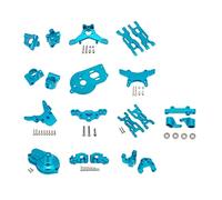 MEXWLOP Metal Upgrade Parts Kit Steering Knuckle Suspension Arms Set, for Losi, for 1/18 Mini-T 2.0 2WD RC Truck Suspension Arm(Blue)